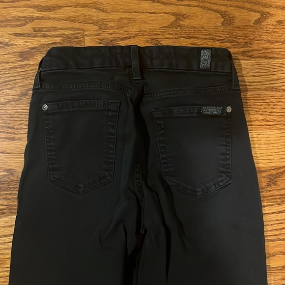 7 For All Mankind Woman’s black Ankle Skinny Jeans Size 25 - Picture 6 of 8